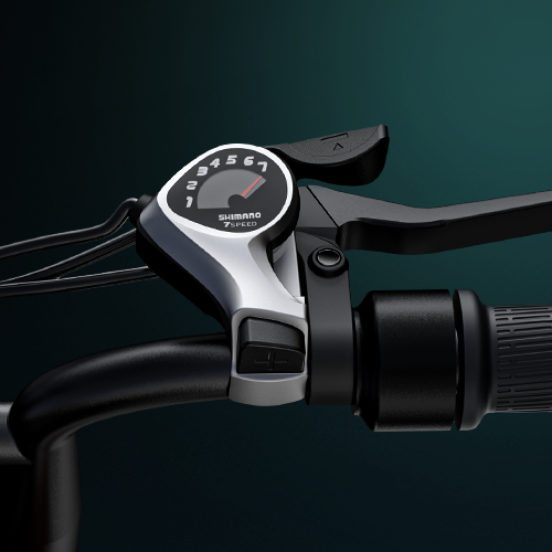 Précision avec des engrenages 7 vitesses SHIMANO